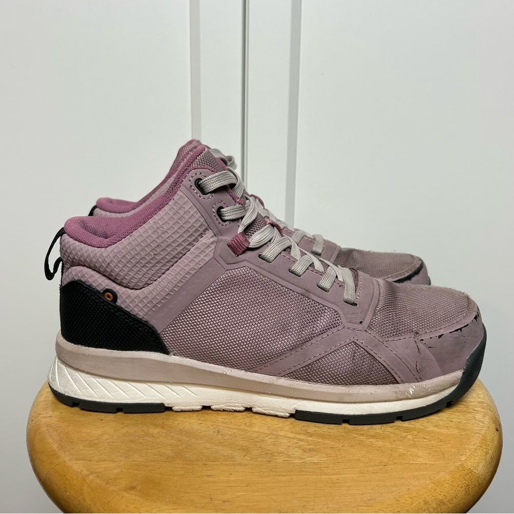 Bogs sandstone safety toe pink work boots